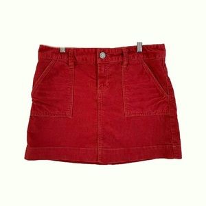 💕 Vintage Red Corduroy Gap Skirt